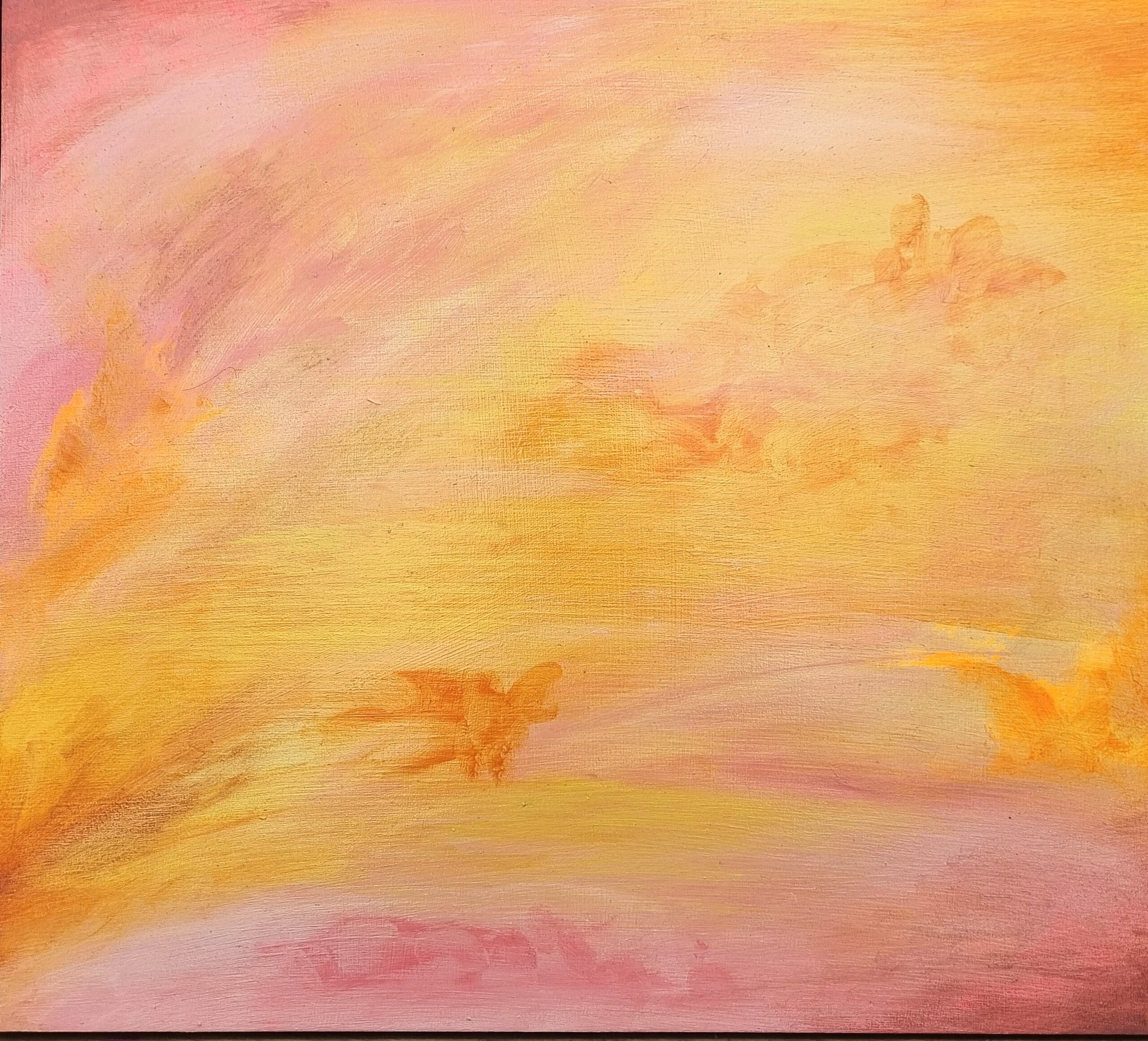 Peach Storm, 2025 — painting by Danielle Byrne